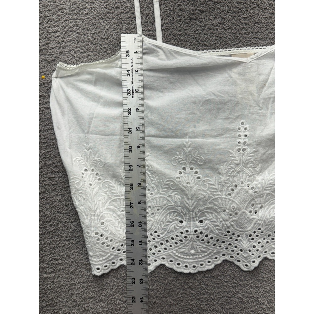 White Eyelet Lace Lounge Set Coquette Cottagecore Shorts Cami In Bloom L - Picture 7 of 9